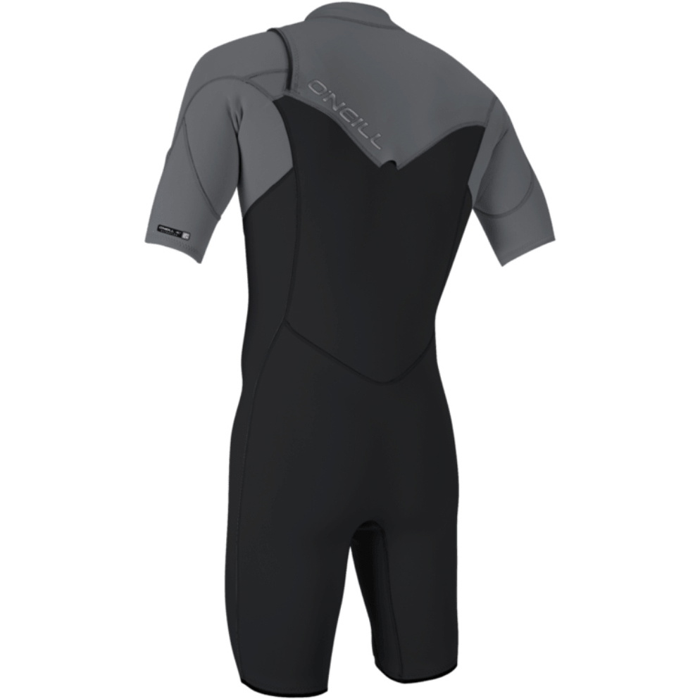 2026 O'Neill Mens Hammer 2mm Chest Zip Shorty Wetsuit 4927 - Tempered Steel / Smoke / Smoke